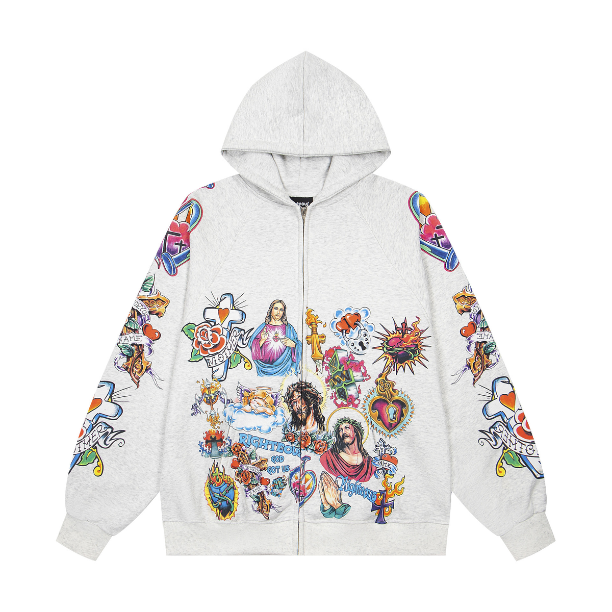 American Retro Gothic Rock Letter Printed Sweatshirt Hooded Harajuku Loose Versatile Sweatshirt Couple
